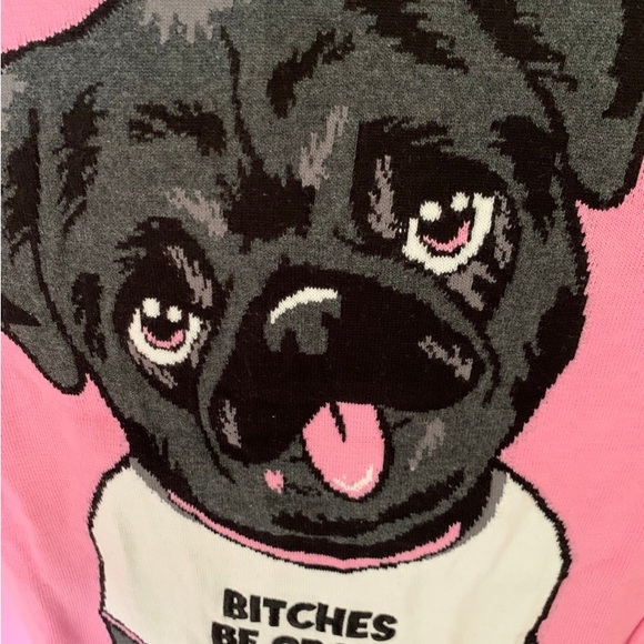 Generation Kiss Ultimate Diva Pink Dog Oversized Sweater Top NWT - Picture 2 of 8